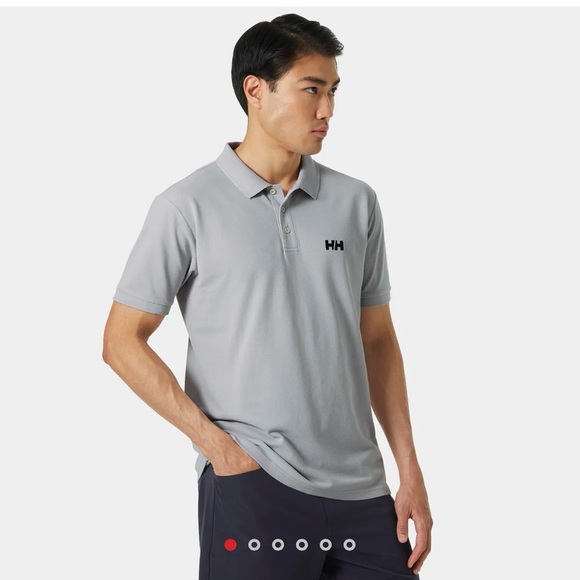 Helly Hansen Light Gray Polo Shirt for Men - Picture 1 of 9